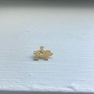 14k Pig Pendant
